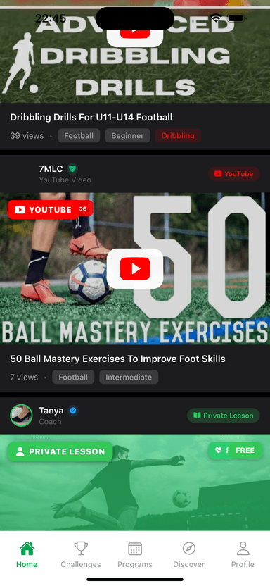 SkillUp Football app